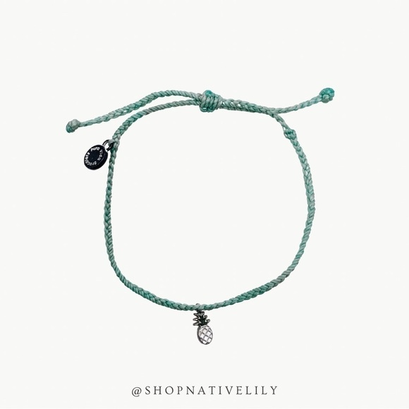 Pura Vida Set of 2 Bracelets Pineapple Bitty Braid & Multicolor With Bag - Picture 2 of 6